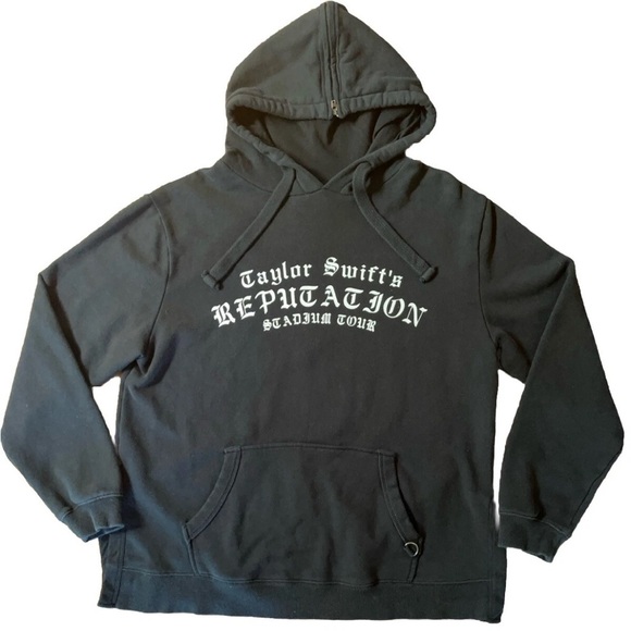 Taylor Swift Hoodie sz M Oversized Black Reputation Stadium Tour Official RARE - Picture 1 of 11